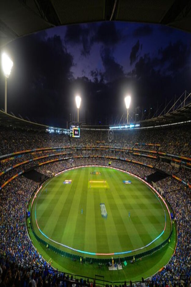 Melbourne Cricket Ground MCG Editorial Photo - Image of night, crowd_ 53248131